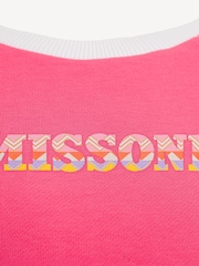 Missoni Pink Long Sleeve Crew Neck Logo Sweatshirt - Image 3 of 3