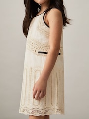Reiss Crochia Contrast Trim Lace Dress - Imagen 4 de 5