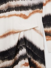 Reiss Ivory Print Georgia 4-9 yrs Printed Jersey Ruched Midi Dress - Image 4 of 4
