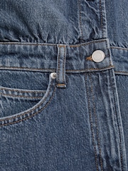 Reiss Indigo Terra Petite Denim Button-Through Midi Dress - Image 7 of 8