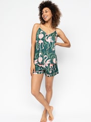 Cyberjammies Green Printed Cami and Sleep Shorts - Image 2 of 4