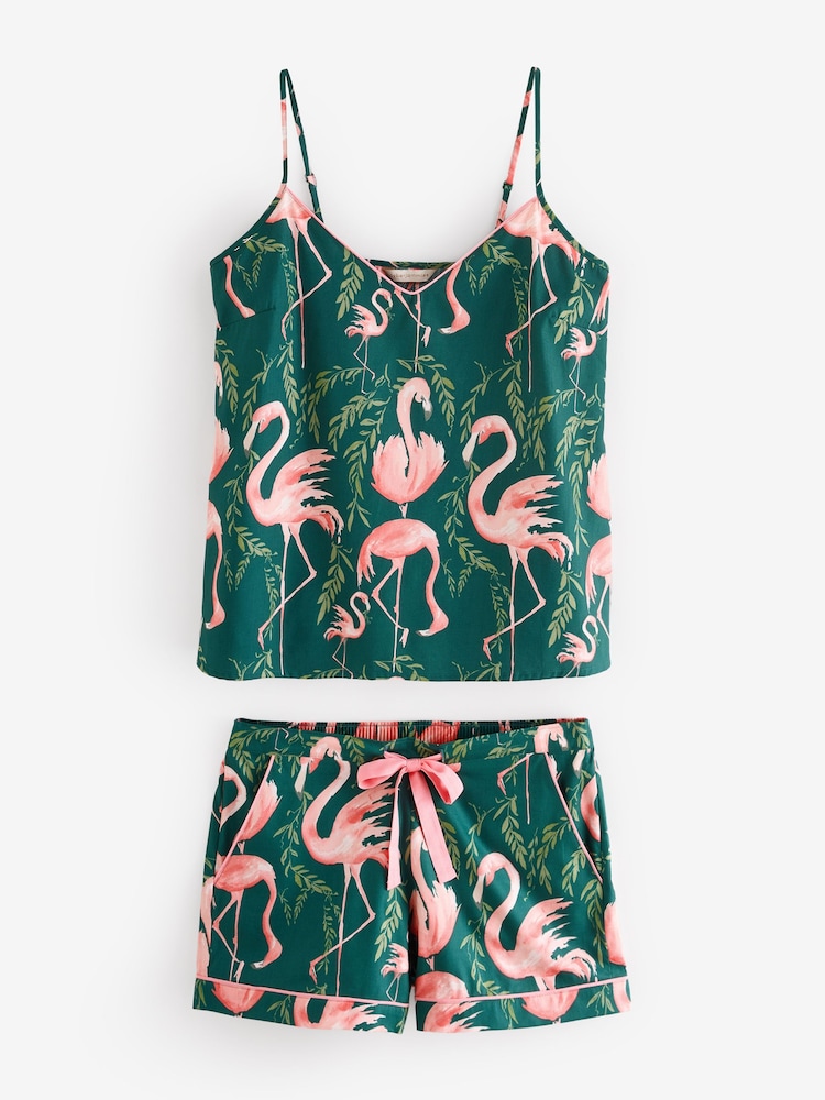 Cyberjammies Green Printed Cami and Sleep Shorts - Image 4 of 4