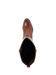 Dune London Brown Wide Fit Taylyn Knee High Boots - Image 5 of 6