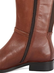 Dune London Brown Wide Fit Taylyn Knee High Boots - Image 6 of 6