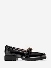 Cole Haan Womens Giani Buckle Black Loafers - Image 1 of 6