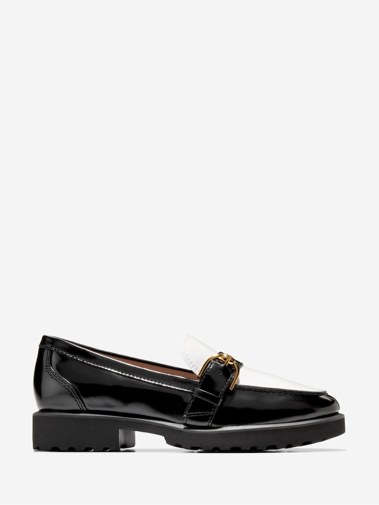 Cole Haan Womens Giani Buckle Black Loafers - Image 1 of 6