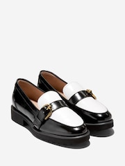 Cole Haan Womens Giani Buckle Black Loafers - Image 5 of 6