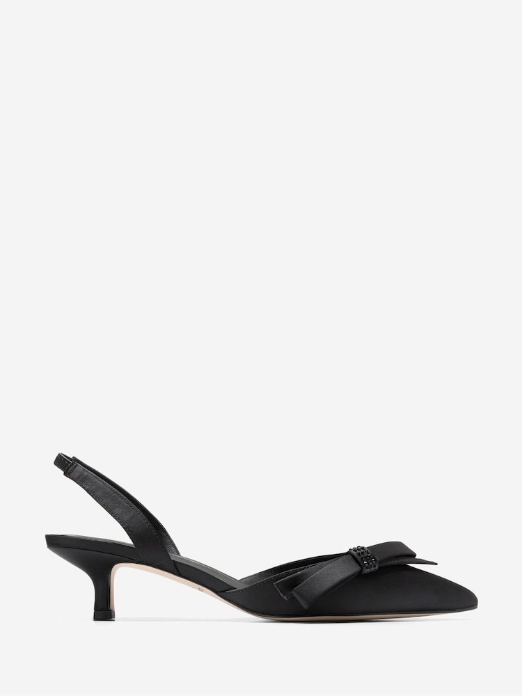Cole Haan Womens Noella Bow Sling Black Pumps - Image 2 of 7