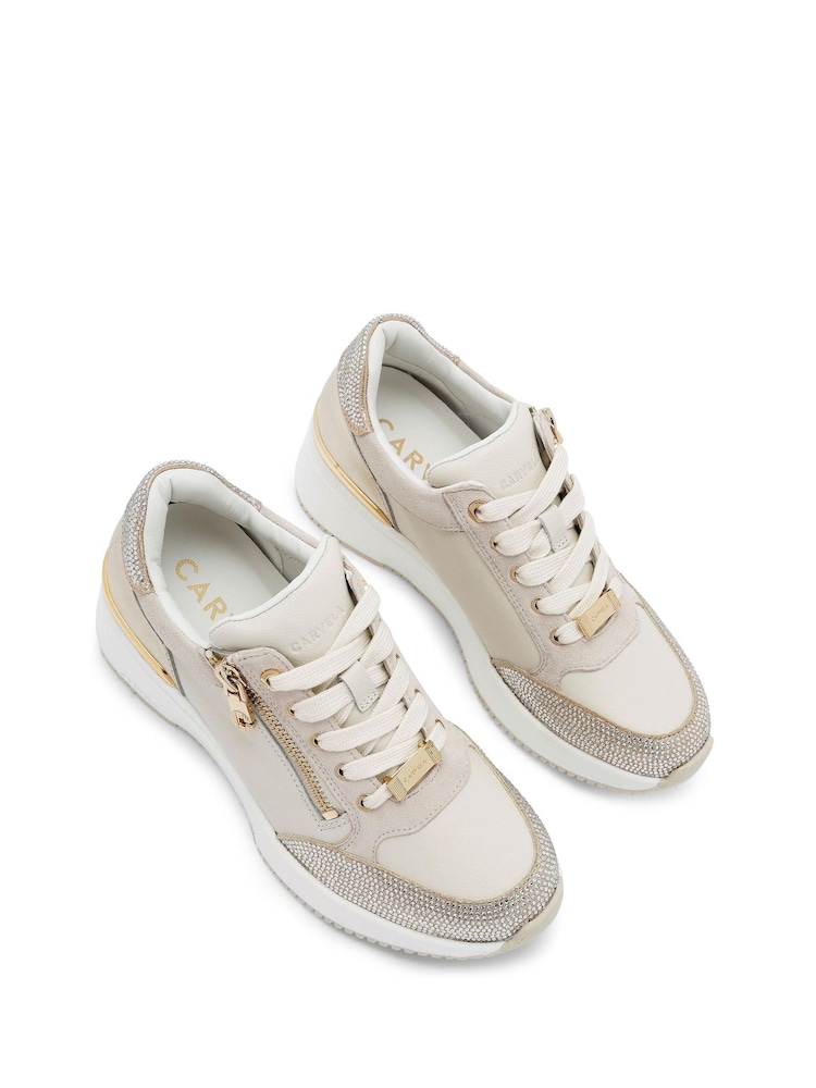 Carvela Skyline Wedge White Sneakers - Image 2 of 4