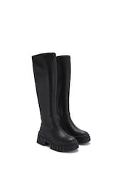 KG Kurt Geiger Black Tegan Sock Knee High 2 Boots - Bild 3 von 5
