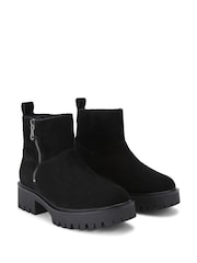 Carvela Limit Faux Fur Black Boots - Image 2 of 4