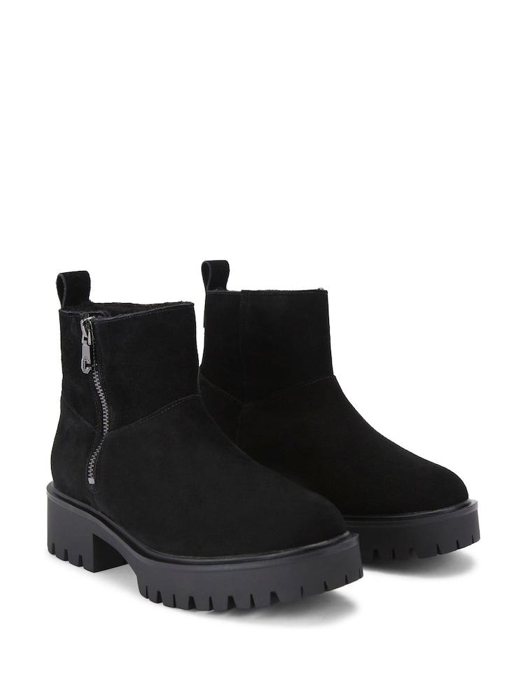 Carvela Limit Faux Fur Black Boots - Image 2 of 4