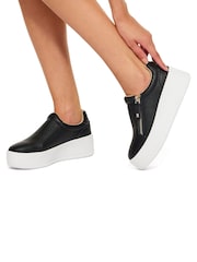 Black - KG Kurt Geiger Lottie Slip On Trainers - Image 1 of 5