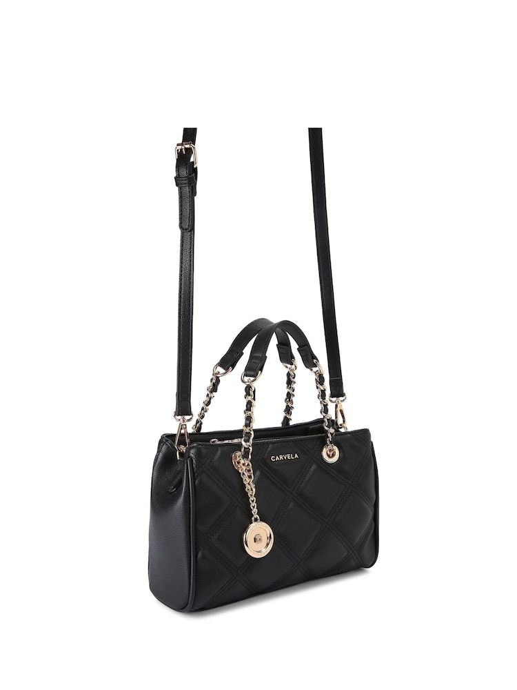 Carvela Black Bloom Triple Mini Tote Bag - Image 2 of 4