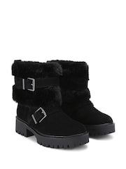 Carvela Alpine Buckle Black Boots - Image 3 of 4