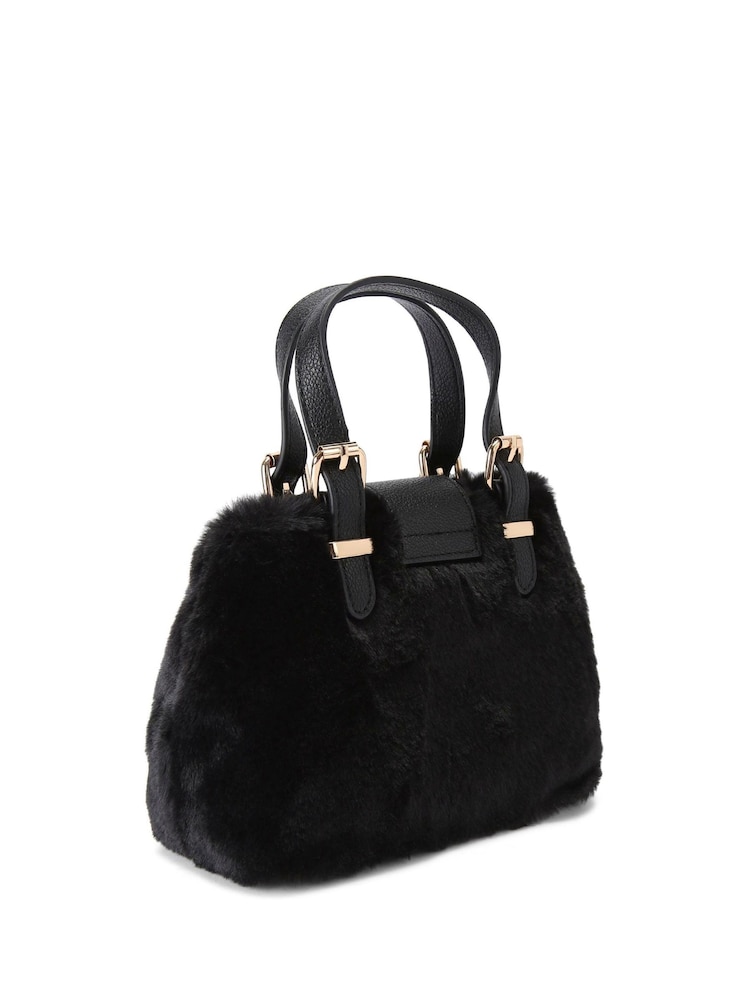 Carvela Black Micro Mandy Faux Fur Bag - Image 2 of 4