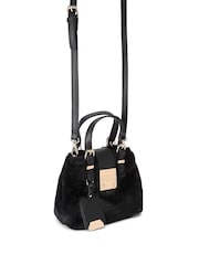 Carvela Black Micro Mandy Faux Fur Bag - Image 3 of 4
