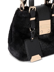 Carvela Black Micro Mandy Faux Fur Bag - Image 4 of 4