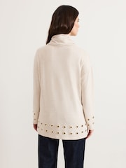 Phase Eight Natural Jennie Oatmeal Eyelet Snuggle Top - Image 2 of 7
