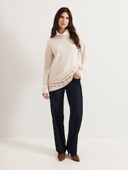Phase Eight Natural Jennie Oatmeal Eyelet Snuggle Top - Image 3 of 7