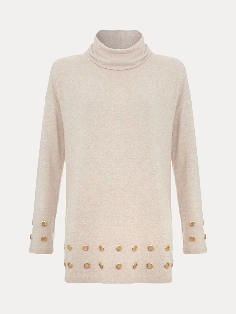 Phase Eight Natural Jennie Oatmeal Eyelet Snuggle Top - Image 7 of 7