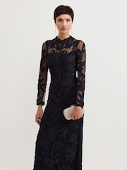 Phase Eight Blue Geneve Tapework Maxi Dress - Image 3 of 7