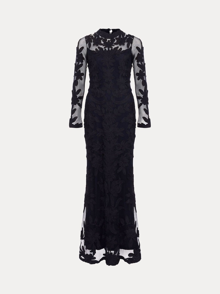 Phase Eight Blue Geneve Tapework Maxi Dress - Image 7 of 7