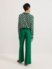 Phase Eight Green Aubrielle Full Length Wide Leg Trousers - Image 2 of 7