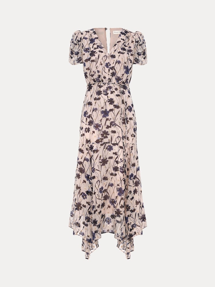 Phase Eight Natural Verity Filcoupe Floral Print Dress - Image 2 of 7