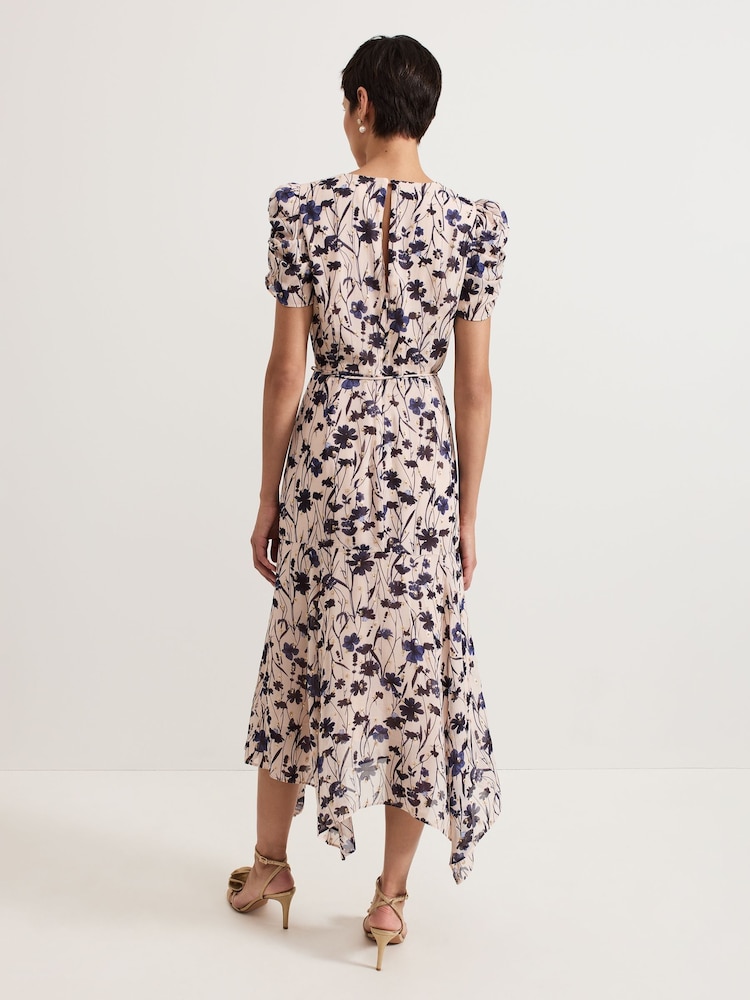 Phase Eight Natural Verity Filcoupe Floral Print Dress - Image 7 of 7