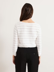 Phase Eight Indy Stripe Frill Texture Top - Imagen 2 de 6