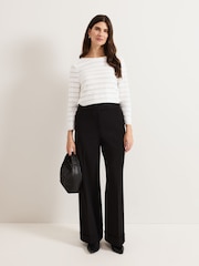 Phase Eight Indy Stripe Frill Texture Top - Imagen 3 de 6