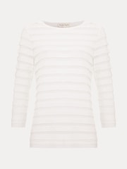 Phase Eight Indy Stripe Frill Texture Top - Imagen 6 de 6