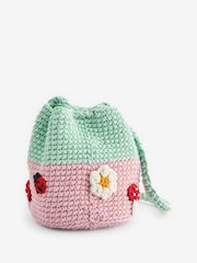 Stella McCartney Kids Green Crochet House Bucket Bag - Image 2 of 6