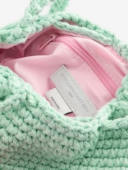 Stella McCartney Kids Green Crochet House Bucket Bag - Image 4 of 6