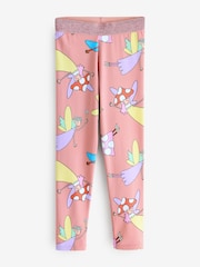 Stella McCartney Kids Pink Fairy All Over Print Leggings With Glitter Waistband - Image 1 of 1