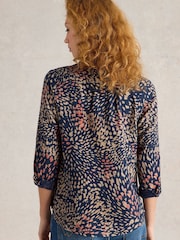 White Stuff Blue Sophie 100% Organic Cotton Shirt - Image 3 of 6
