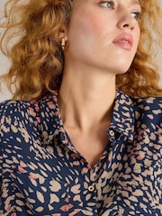 White Stuff Blue Sophie 100% Organic Cotton Shirt - Image 4 of 6