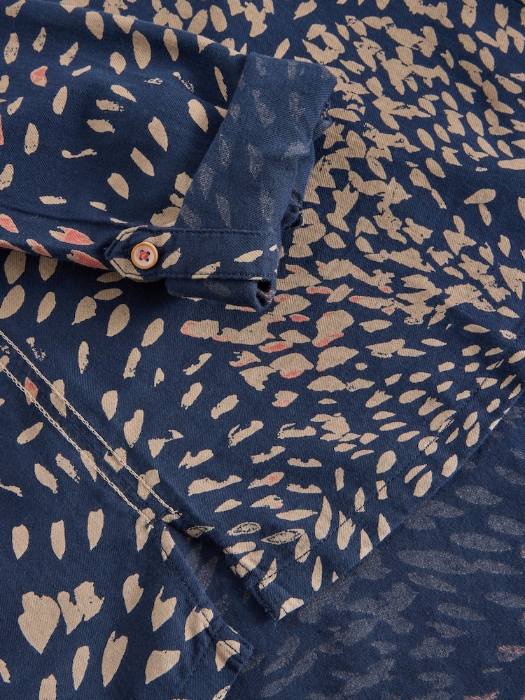 White Stuff Blue Sophie 100% Organic Cotton Shirt - Image 6 of 6