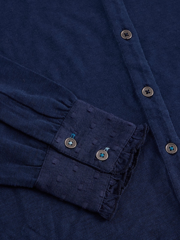 White Stuff Blue Jessica Cotton Shirt - Image 6 of 6