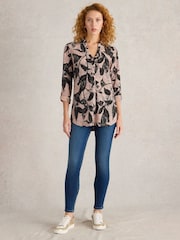 White Stuff Pink Annie Longline 100% Cotton Shirt - Image 1 of 6