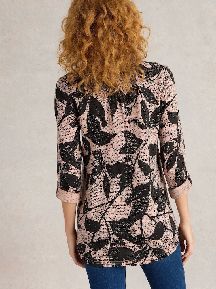 White Stuff Pink Annie Longline 100% Cotton Shirt - Image 2 of 6