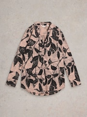 White Stuff Pink Annie Longline 100% Cotton Shirt - Image 5 of 6