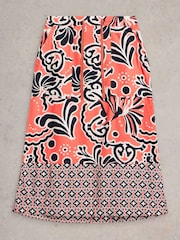 White Stuff Pink Elle Linen Blend Skirt - Image 5 of 6