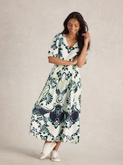 White Stuff White Kate Linen Blend Dress - Image 3 of 6
