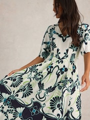 White Stuff White Kate Linen Blend Dress - Image 4 of 6