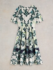 White Stuff White Kate Linen Blend Dress - Image 5 of 6