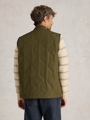 White Stuff Green Tenby Quilted Gilet - Image 2 of 7