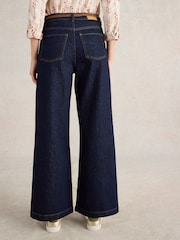 White Stuff Blue Ayla Wide Leg Jean - Image 2 of 6