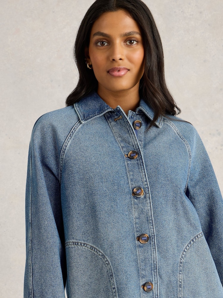 White Stuff Blue Eden Denim Jacket - Image 3 of 7